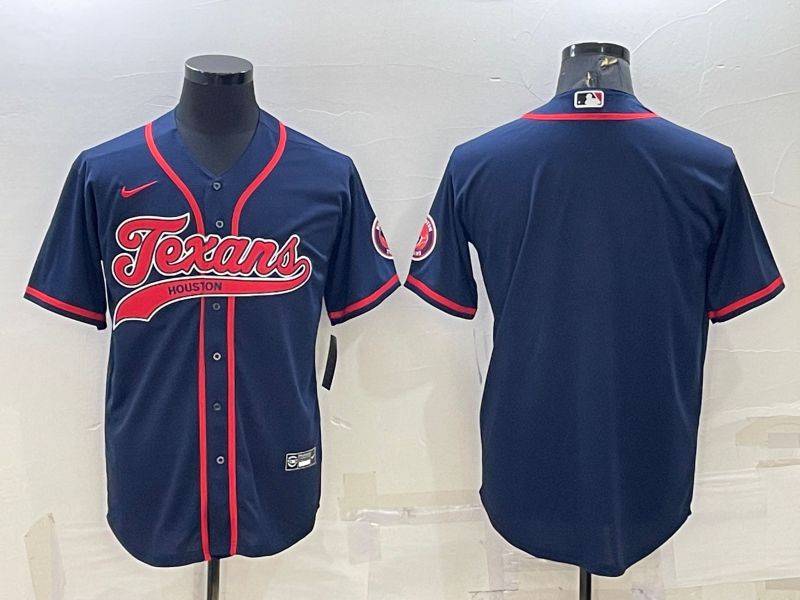 Men Houston Texans Blank Blue 2022 Nike Co branded NFL Jersey->houston texans->NFL Jersey